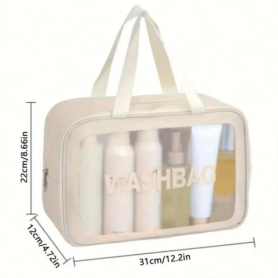 Waterproof Transparent Large Capacity Cosmetic Travel Bag - 2