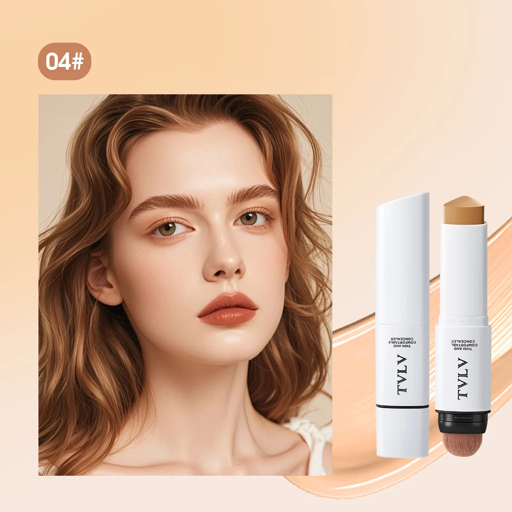 Double-Ended Face Concealer with Built-in Blending Brush