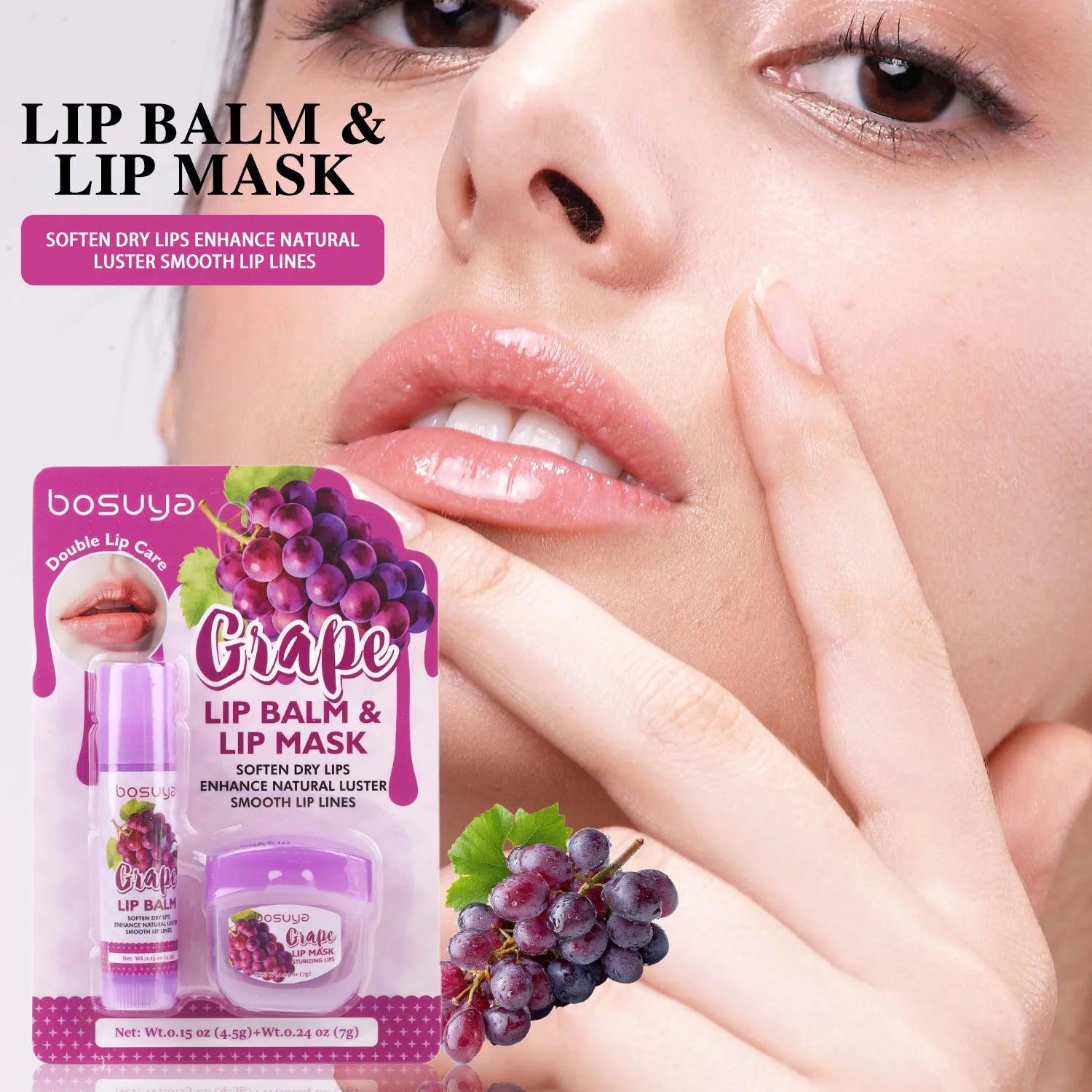 Fruit Extract Hydrating Lip Balm and Mask Set - 3