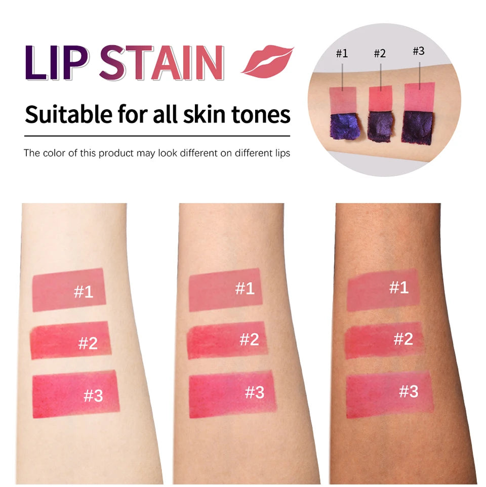 Waterproof Peel-Off Lip Stain Set - 12