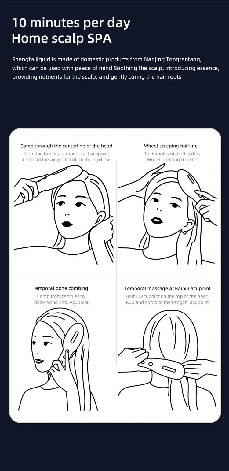 Electric EMS Scalp Massager and Hair Growth Comb