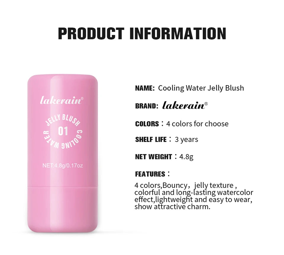 Cooling Water Jelly Tint Stick for Cheeks and Lips