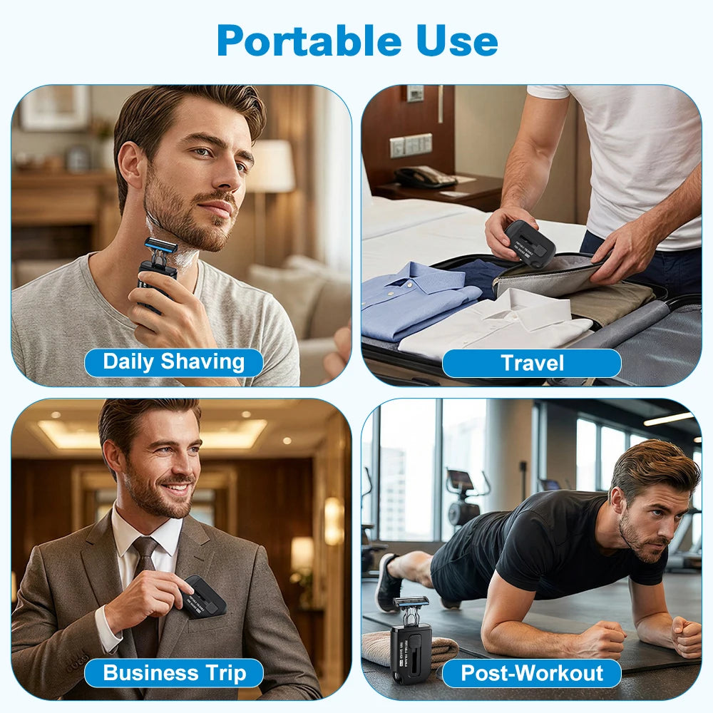 Portable Retractable 6-Layer Manual Razor for Travel