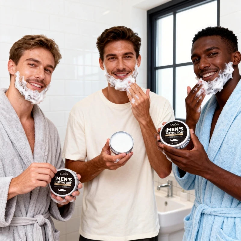 Refreshing Men's Shaving Soap for Smooth Beard Grooming