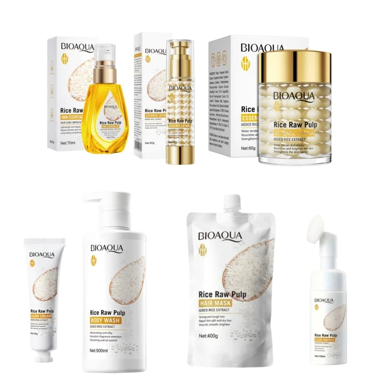 Rice Extract Nourishing Skincare and Hair Care Collection