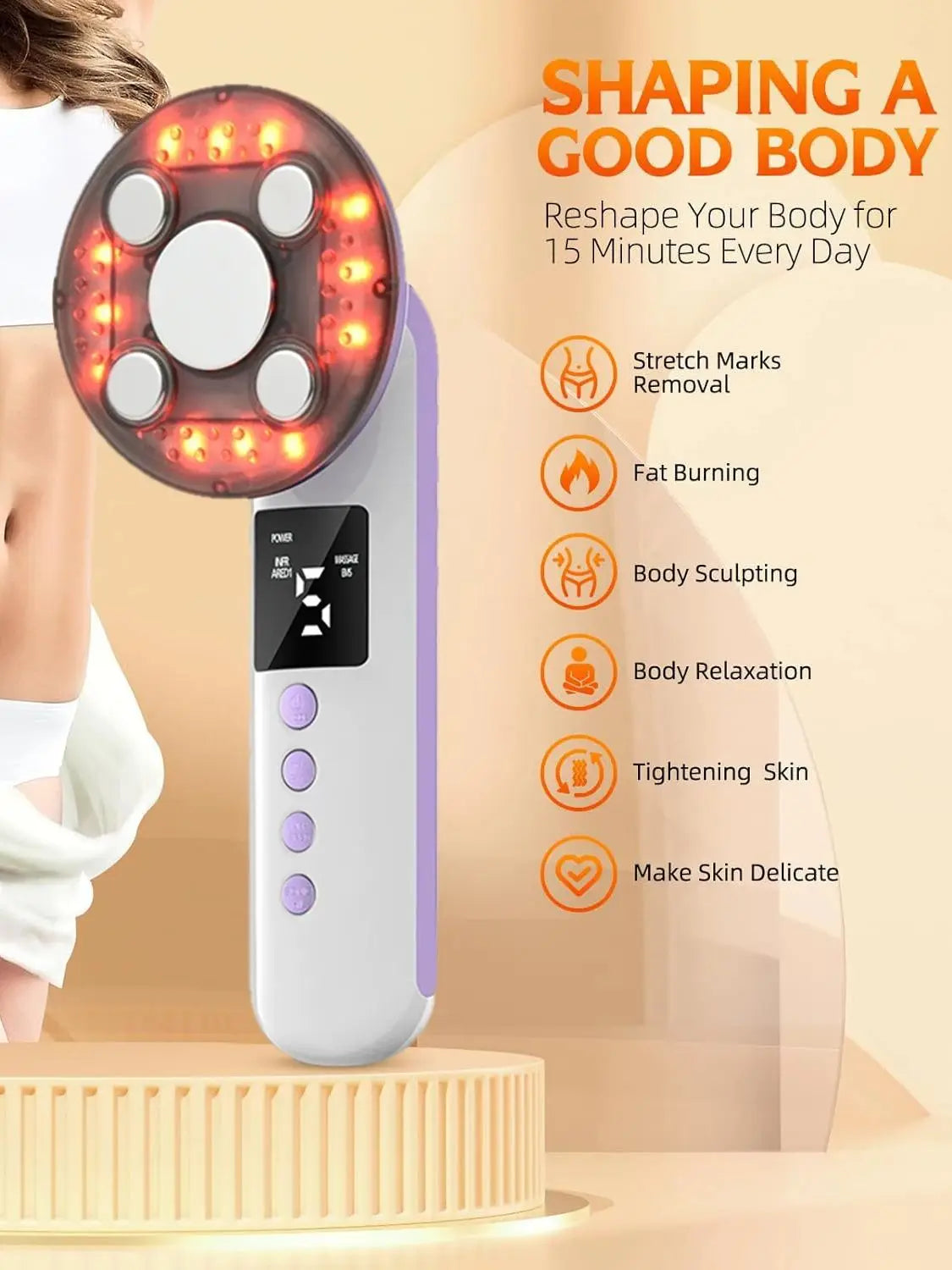 3-in-1 Ultrasonic Body Contouring and Skin Tightening Device