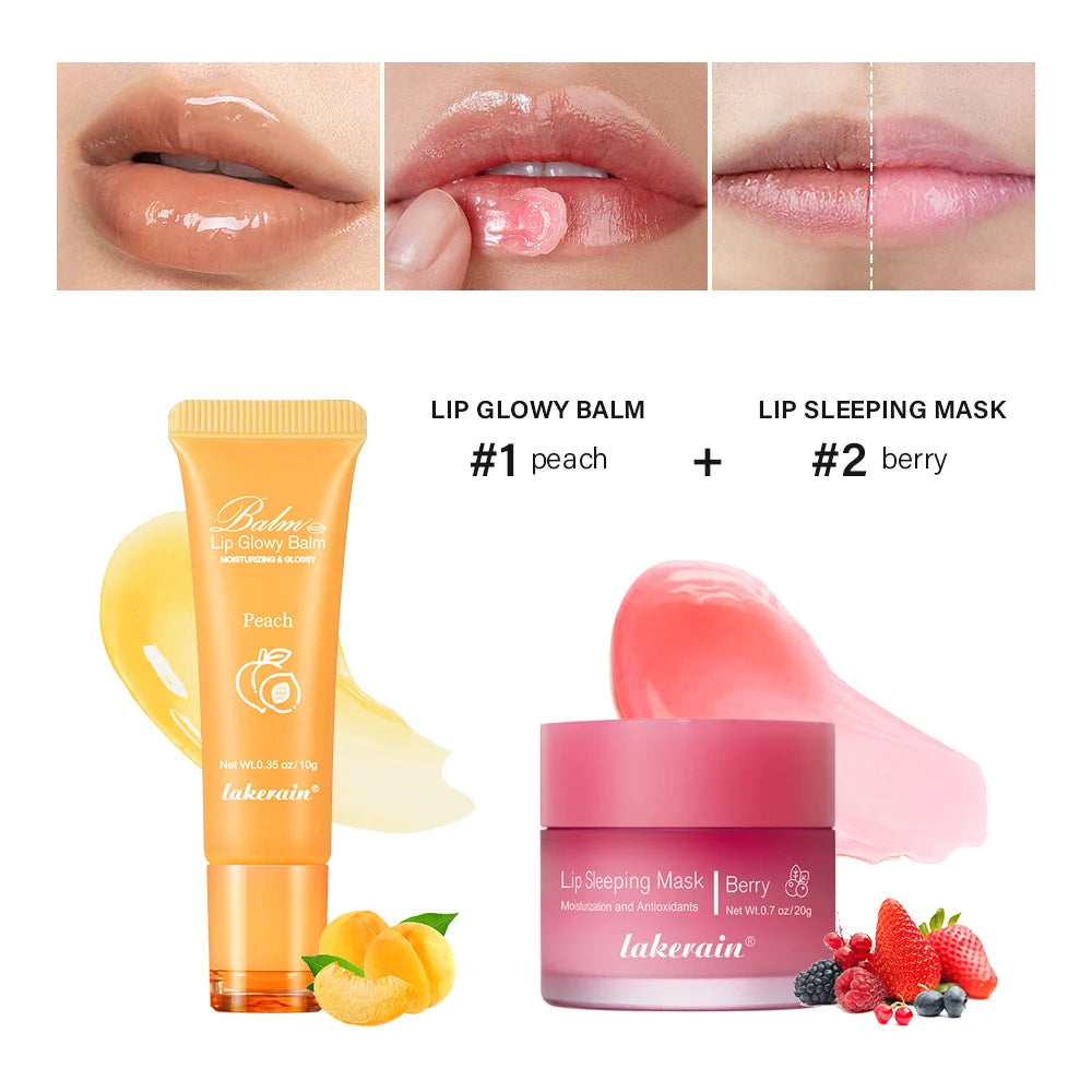Moisturizing Lip Balm and Overnight Recovery Mask Set - 24