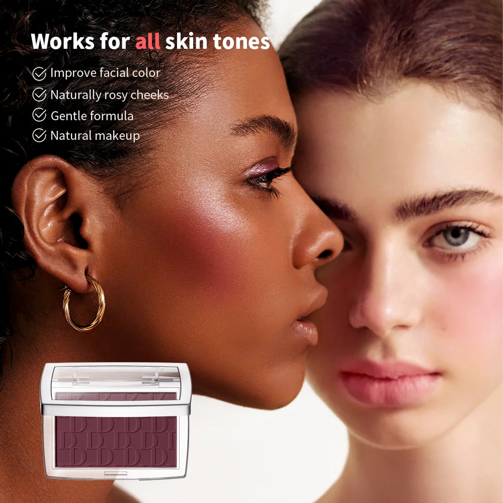 Matte Embossed Blush Palette with Professional Brush - 5