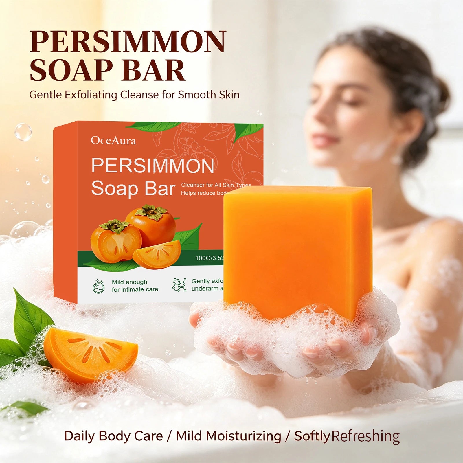Persimmon Odor-Reducing Exfoliating Soap Bar - 5