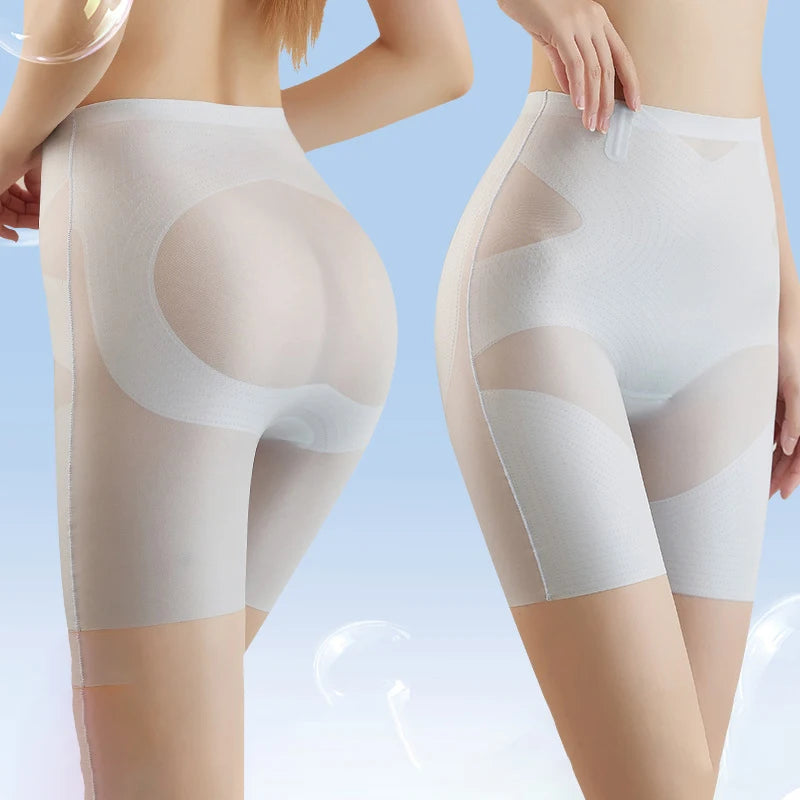Seamless High-Waisted Ice Silk Shaping Shorts