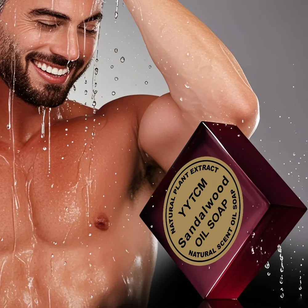 Men's Natural Sandalwood Scented Body Soap