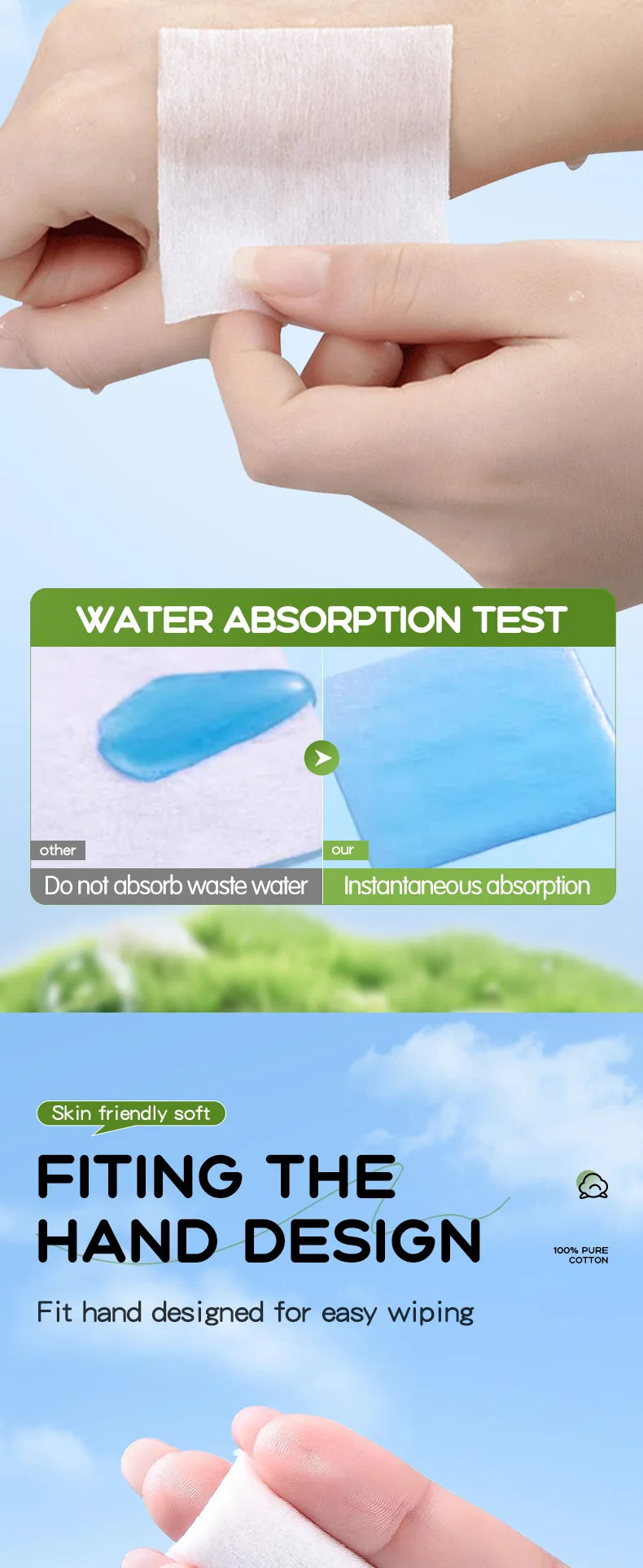Gentle Avocado Cotton Makeup Remover Pads