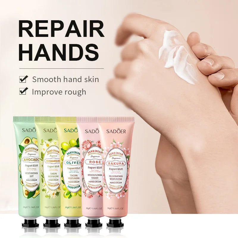 Fruit-Scented Hydrating Hand Cream Set for Dry Skin