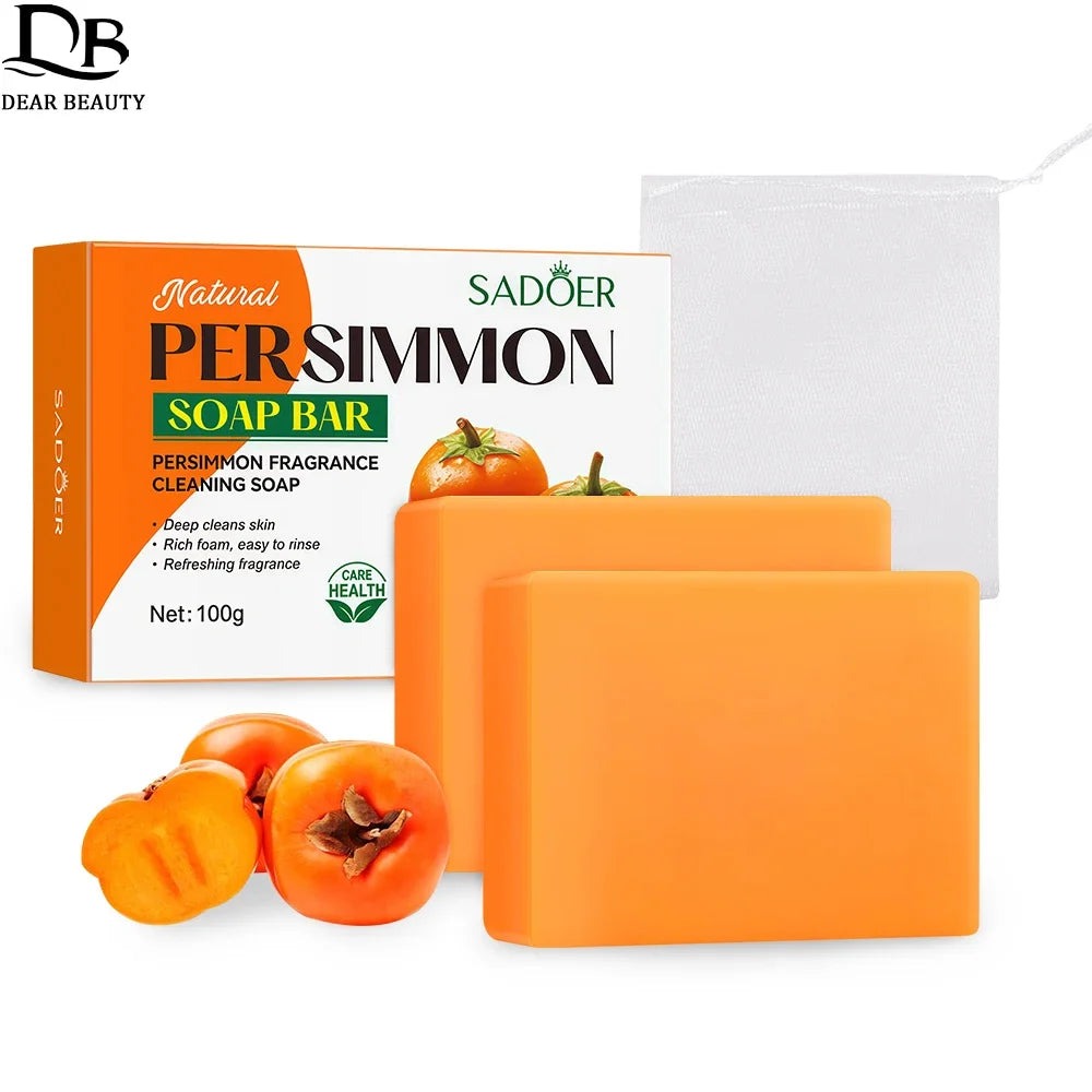 Natural Persimmon Exfoliating Cleansing Soap Bar