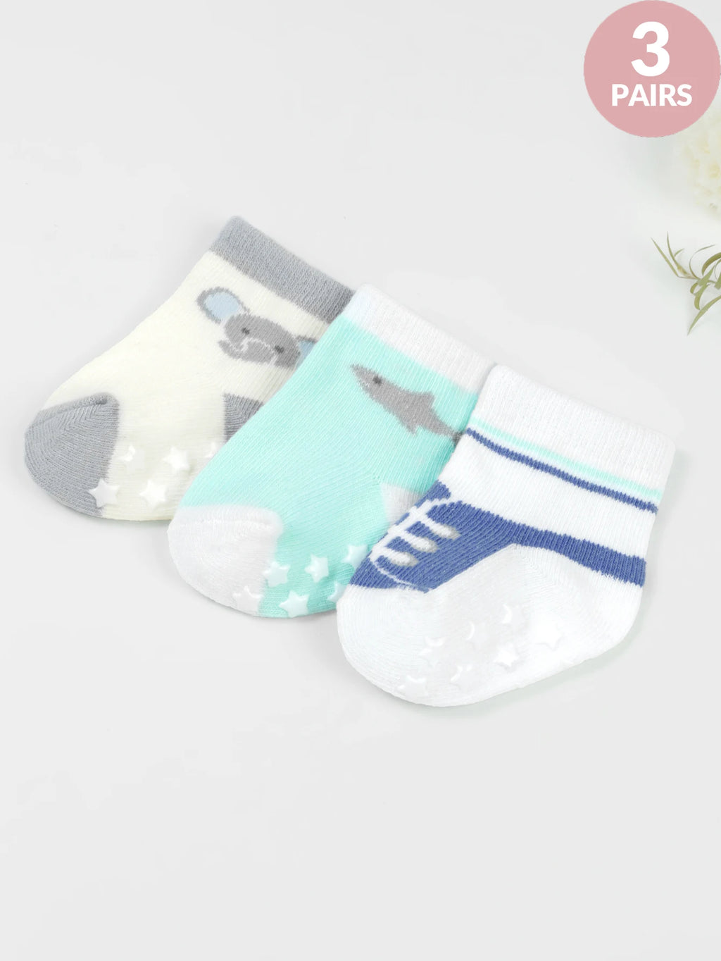 Anti-Slip Cotton Socks for Newborns and Infants