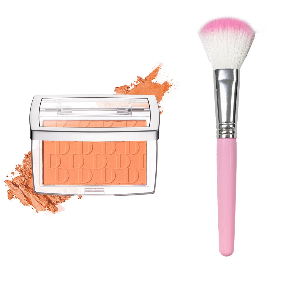 Matte Embossed Blush Palette with Professional Brush
