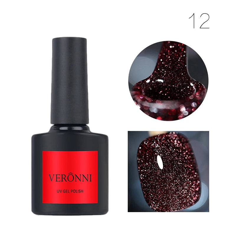 Reflective Glitter UV Gel Nail Polish for Manicure