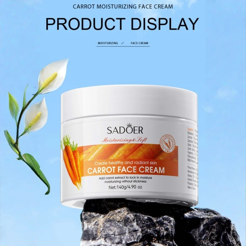 Hydrating Carrot Face Cream for Dry and Dehydrated Skin