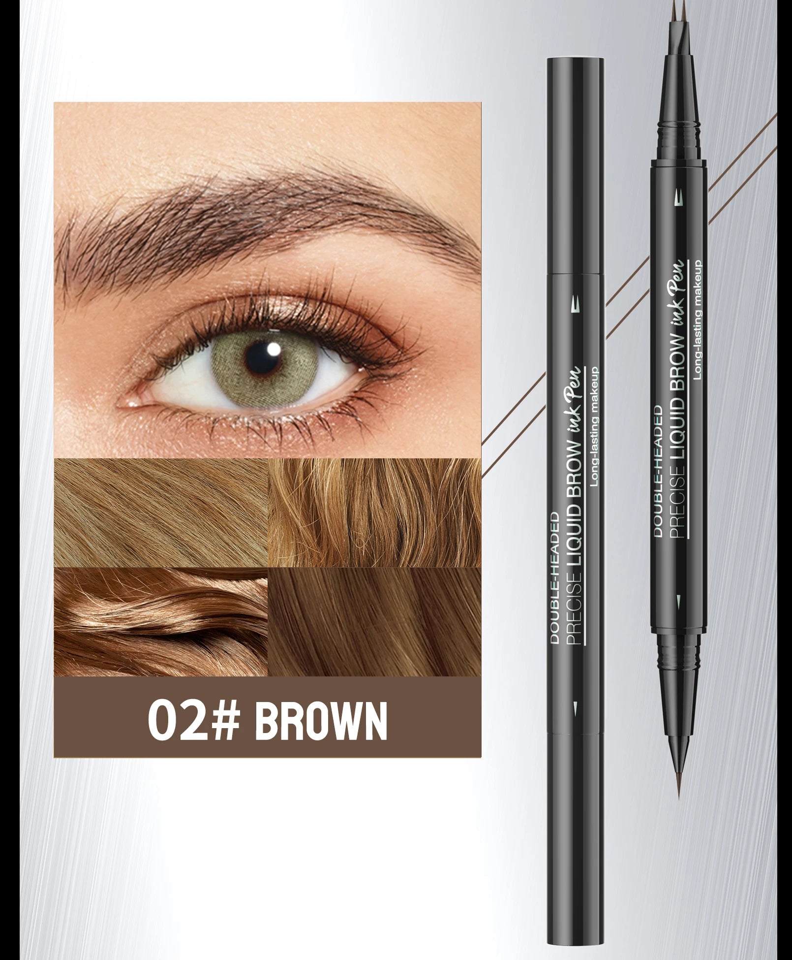 Waterproof Double-Ended Eyebrow Pen for Natural Brows - 13