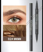 Waterproof Double-Ended Eyebrow Pen for Natural Brows