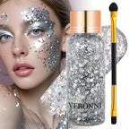 Face and Body Glitter Makeup Set with Application Brush