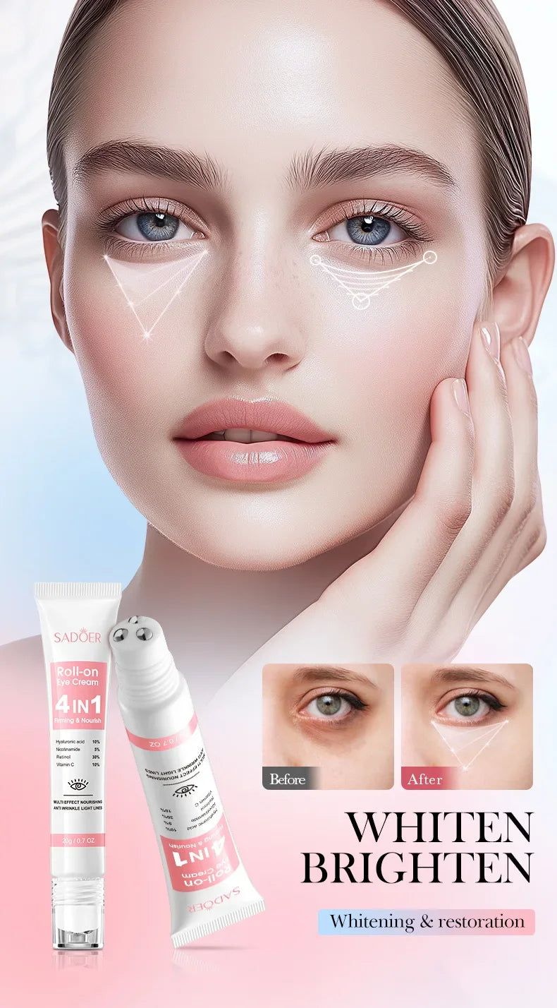 Retinol Anti-Aging Roll-On Eye Cream for Dark Circles