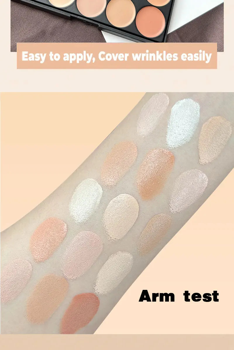 15-Color Professional Face Concealer and Contour Palette - 11