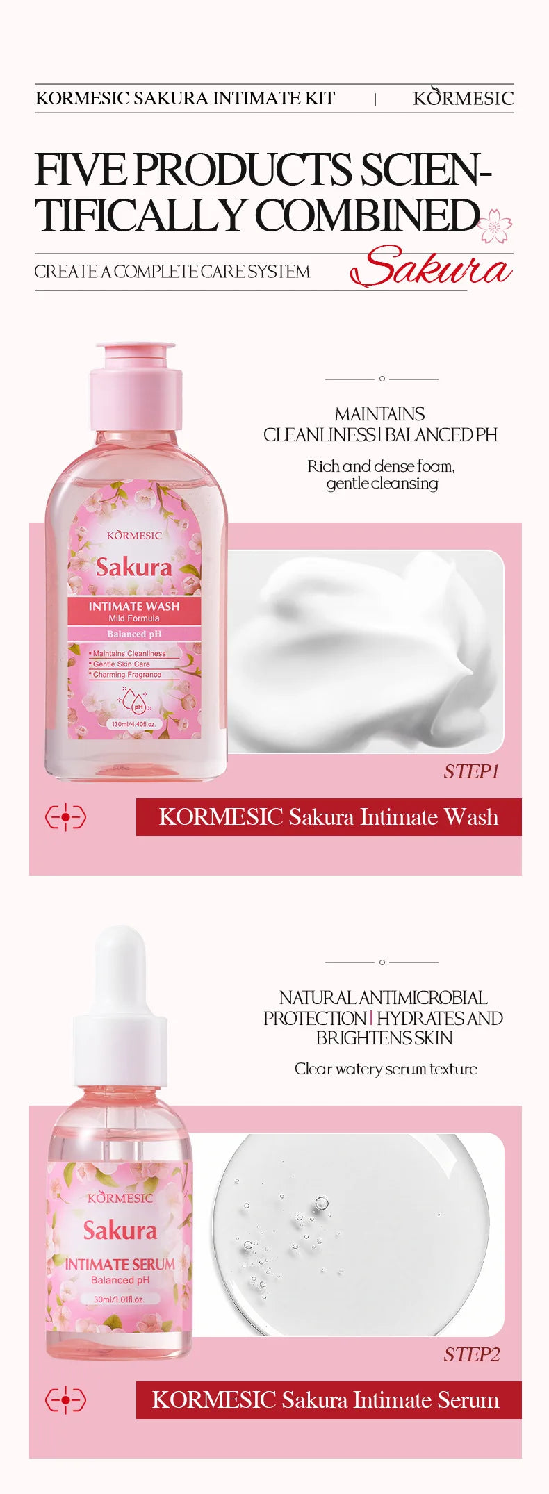 5-Piece Sakura Intimate Care and Hygiene Set