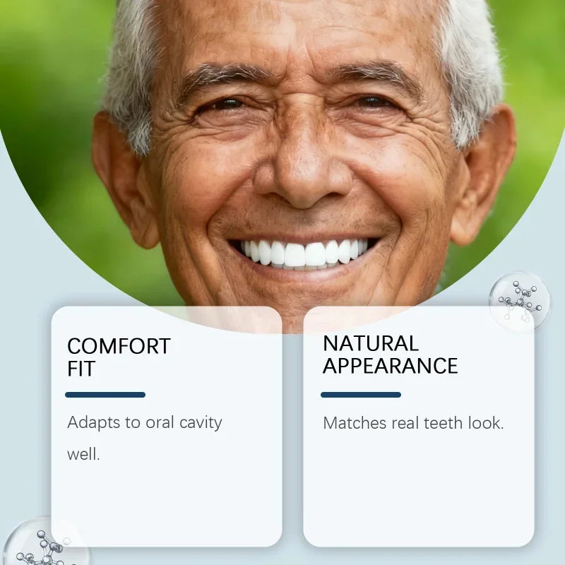 Instant Smile Cosmetic Dentures for Upper and Lower Teeth