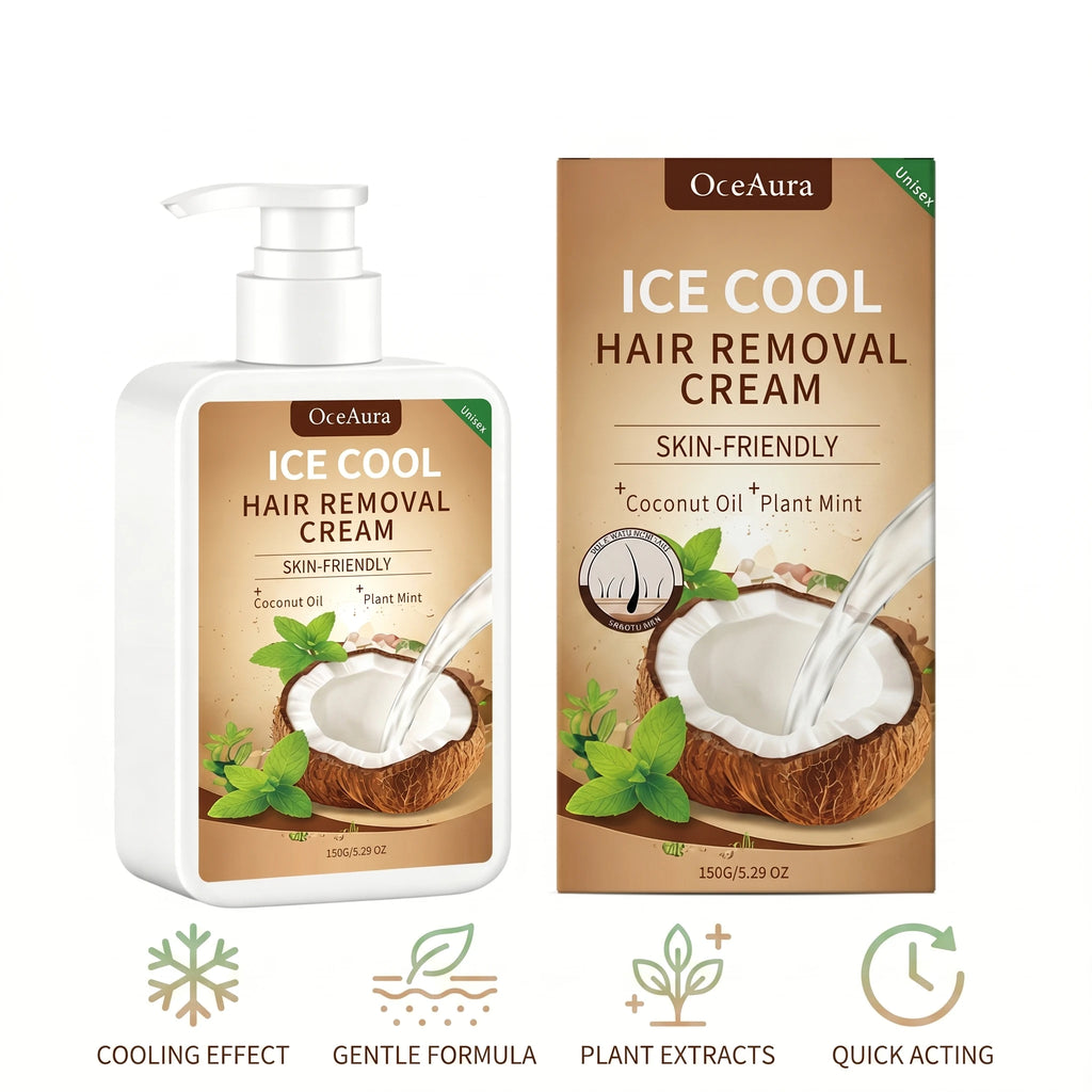 Painless Cooling Hair Removal Cream for Face and Body