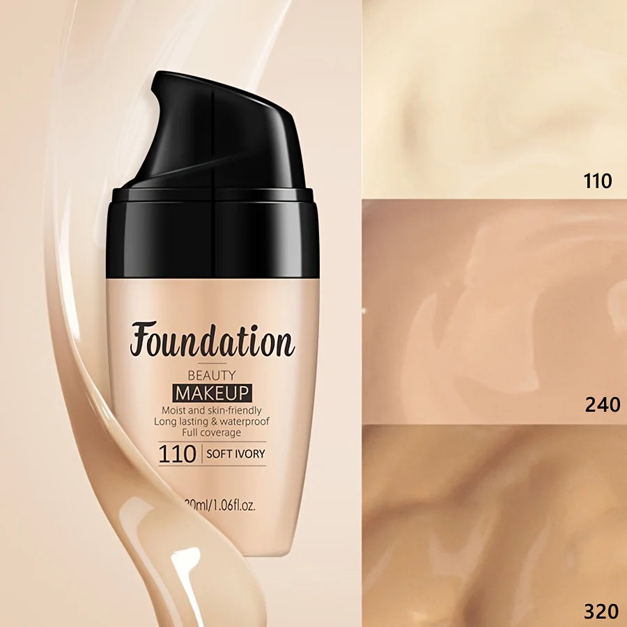 3-Tone Moisturizing Full Coverage Liquid Concealer Foundation