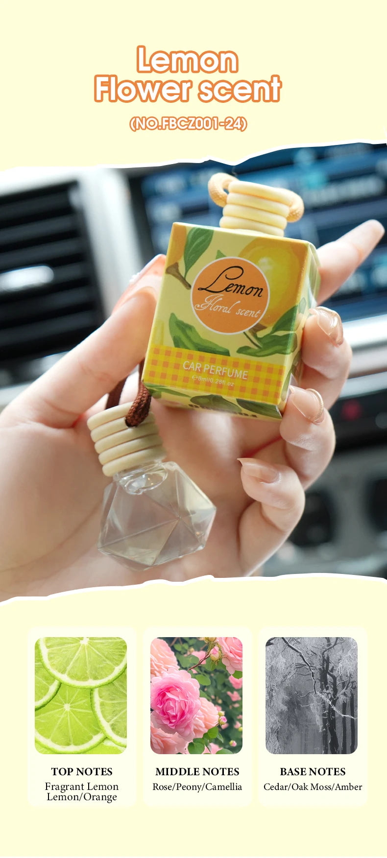 Hanging Fragrant Wooden Car Air Freshener - 17