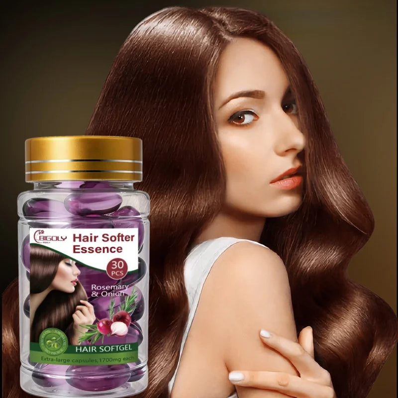 Rosemary Onion Hair Smoothing Serum Capsules for Frizz-Free Shine - 8