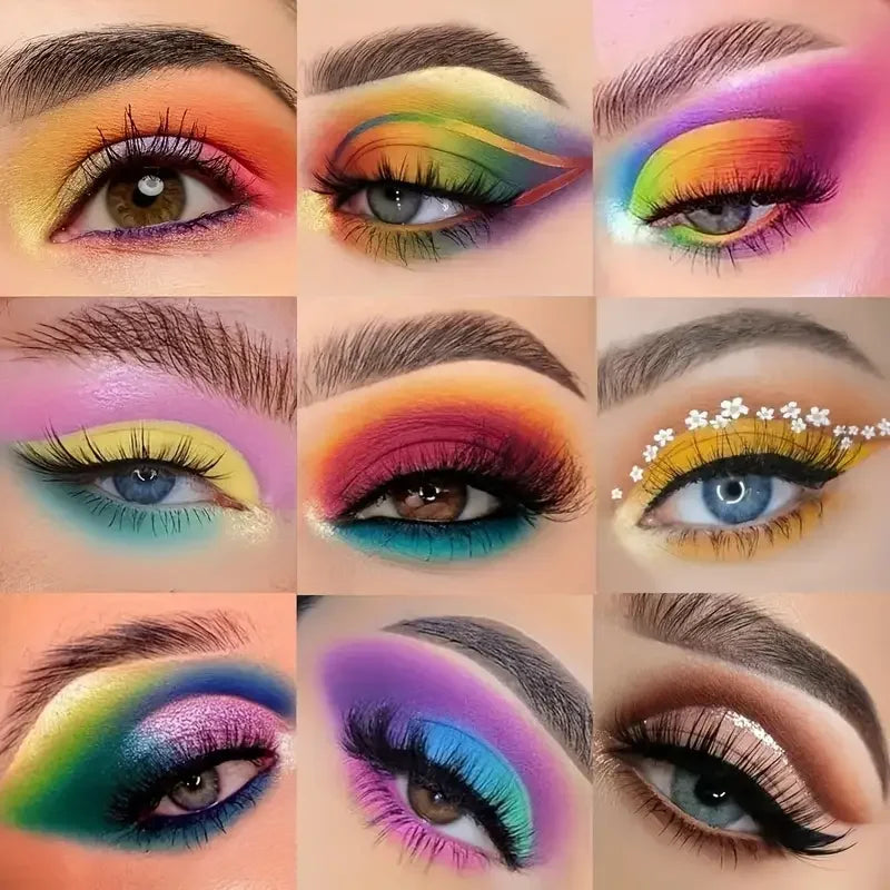 40-Color Professional Eyeshadow Palette with Makeup Brush Set - 9