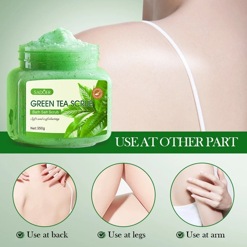 Exfoliating Green Tea Body Scrub for Smooth Bright Skin - 1