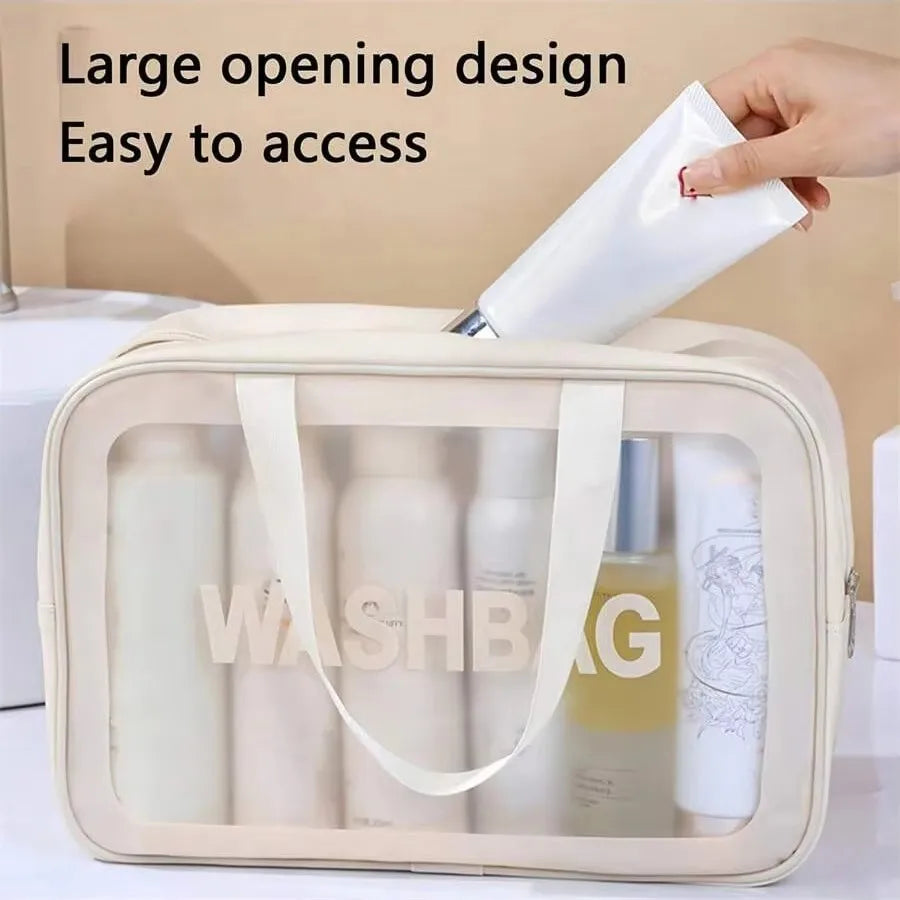 Waterproof Transparent Large Capacity Cosmetic Travel Bag - 1