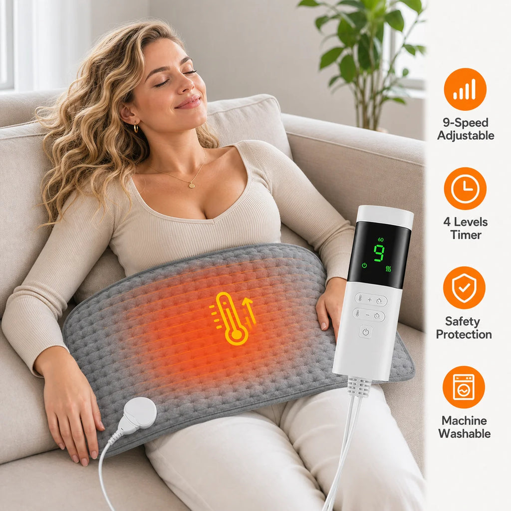 Electric Heating Pad for Back and Muscle Pain Relief