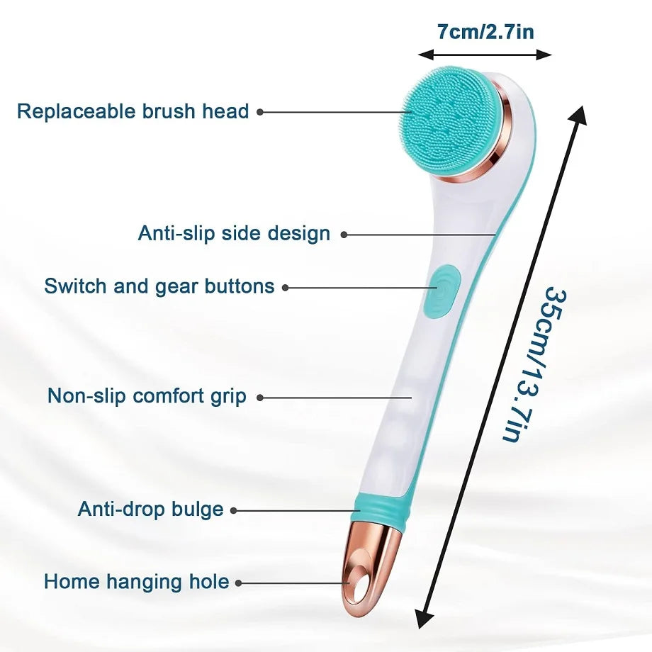 Electric Rotating Back Scrubber for Deep Body Cleansing