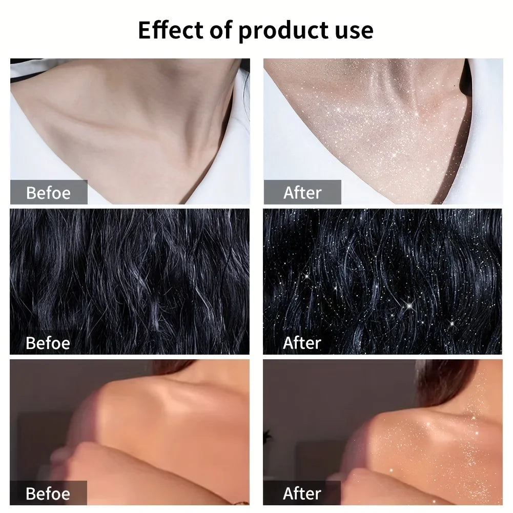 Shimmering High-Gloss Glitter Spray for Body, Hair, and Clothes - 4