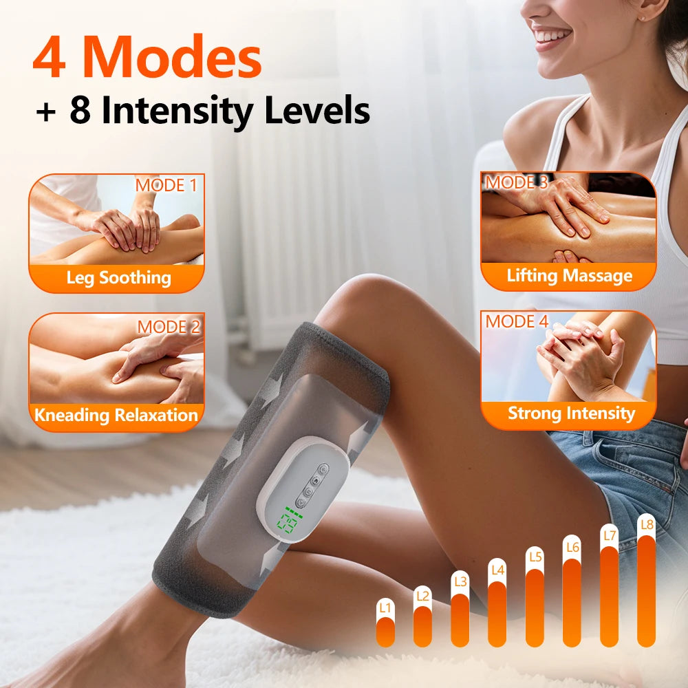 Cordless Heated Air Compression Leg Massager