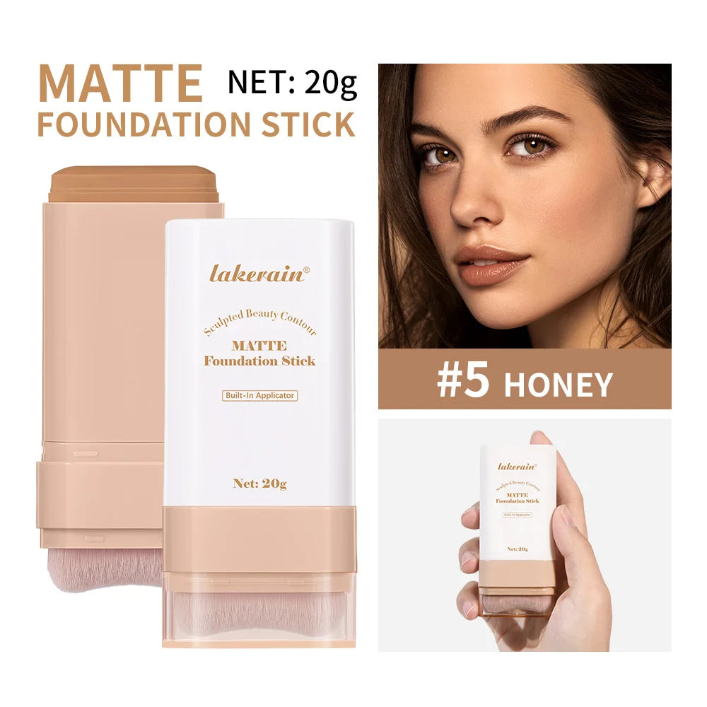 Matte Foundation Stick with Built-in Blending Brush - 45