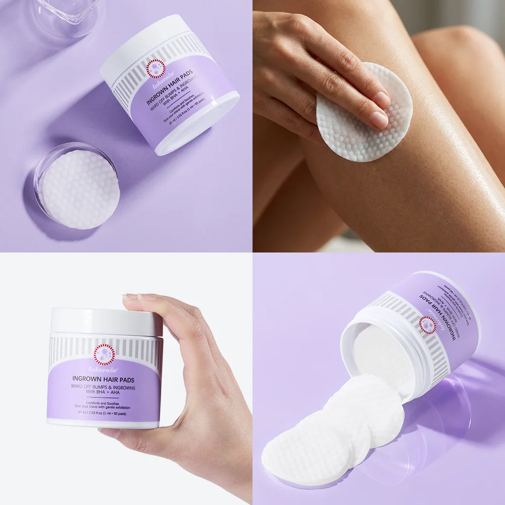 Exfoliating Ingrown Hair and Razor Bump Treatment Pads