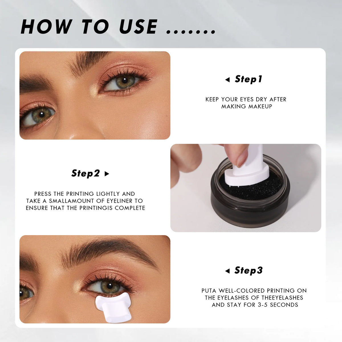Easy Lower Eyelash Makeup Stamp Tool