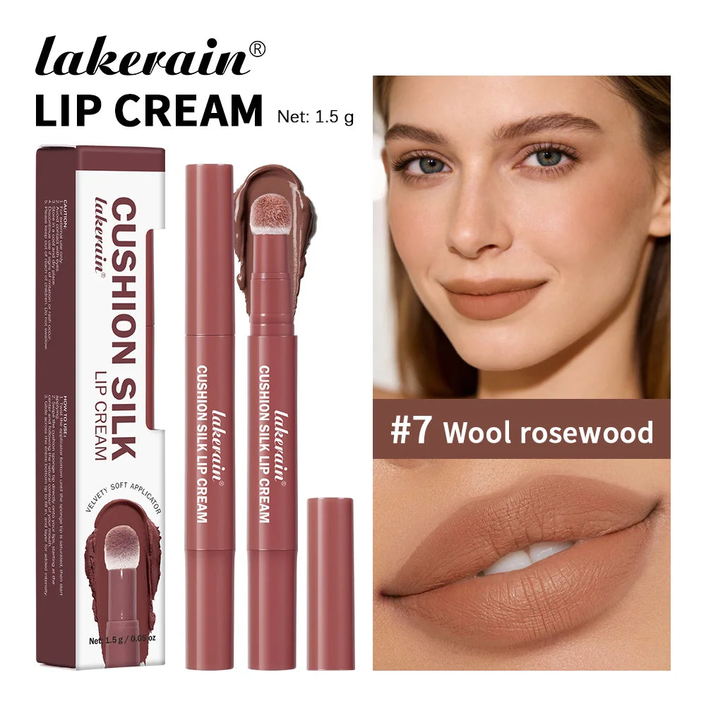2-in-1 Velvet Lip Cream and Cheek Blush with Cushion Applicator