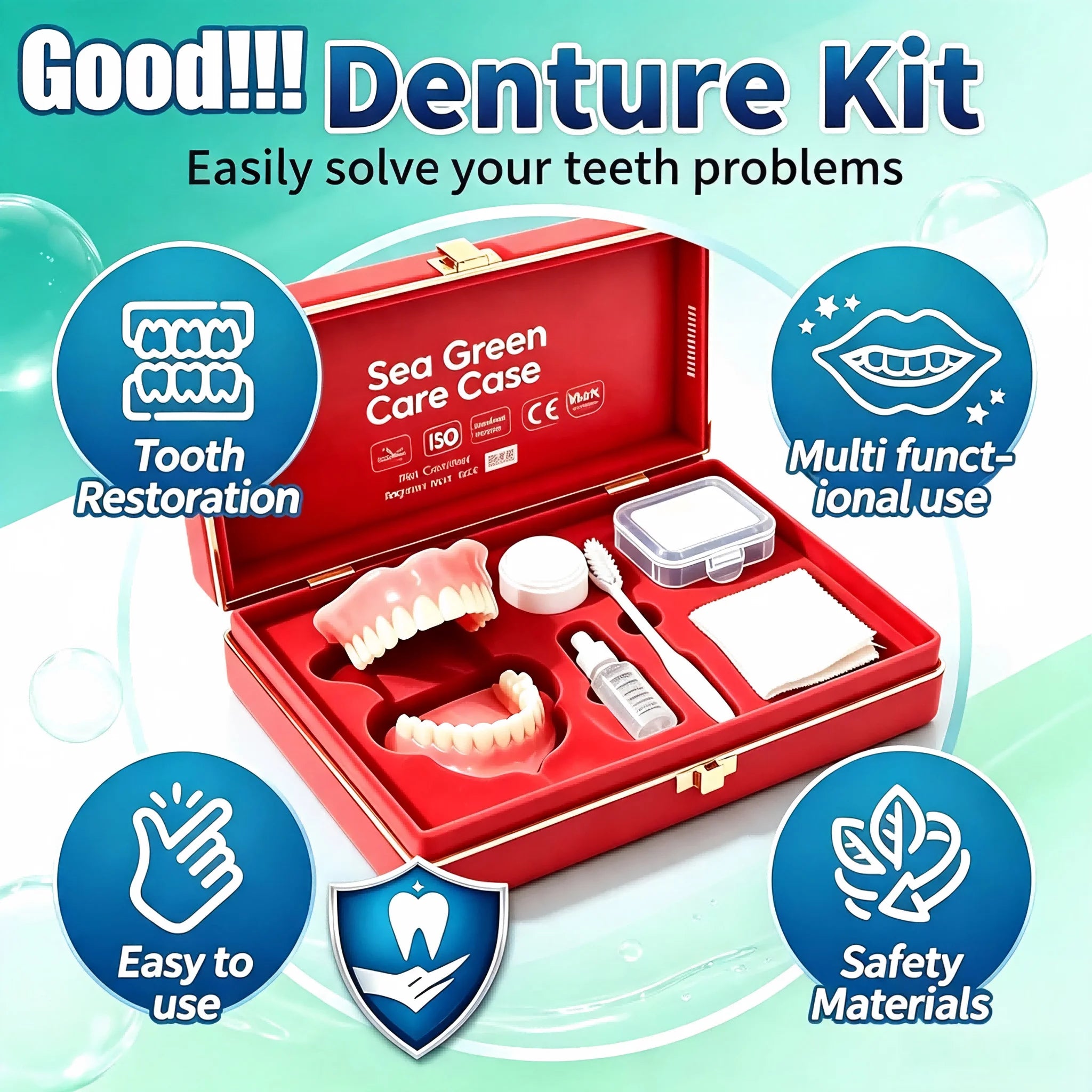 Full Mouth Denture Care and Travel Storage Set - 3