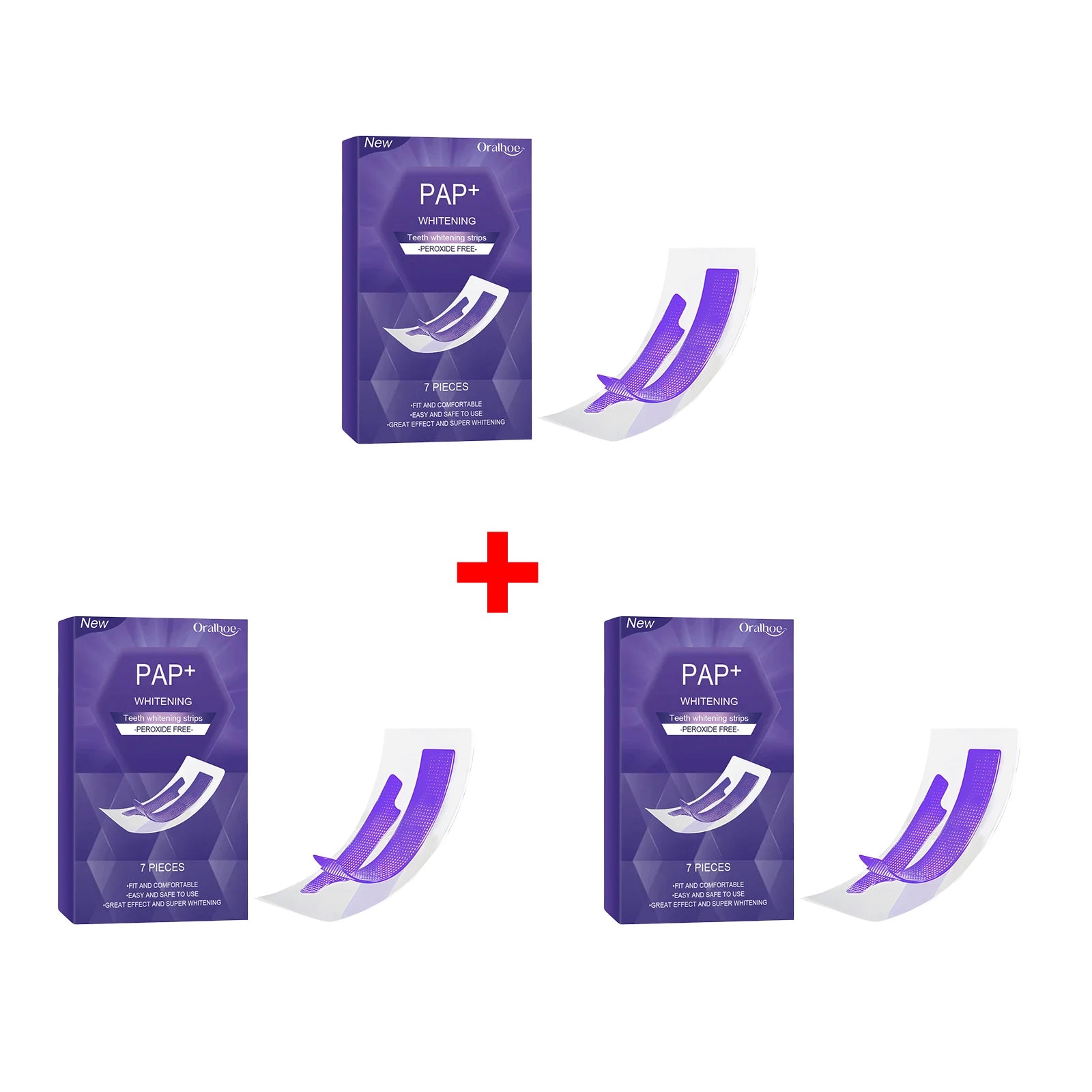 Peroxide-Free Teeth Whitening Strips - 16