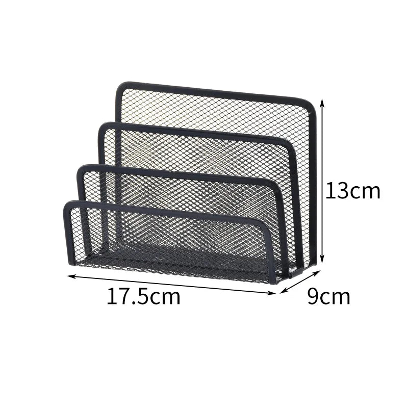 3-Tier Metal Mesh Desktop Document and Stationery Organizer