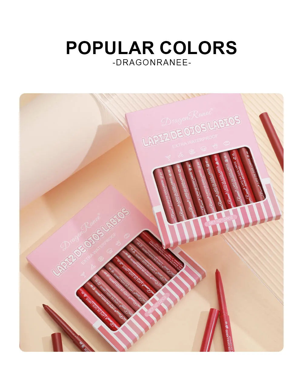 Waterproof Matte Lip Liner Pencil Set