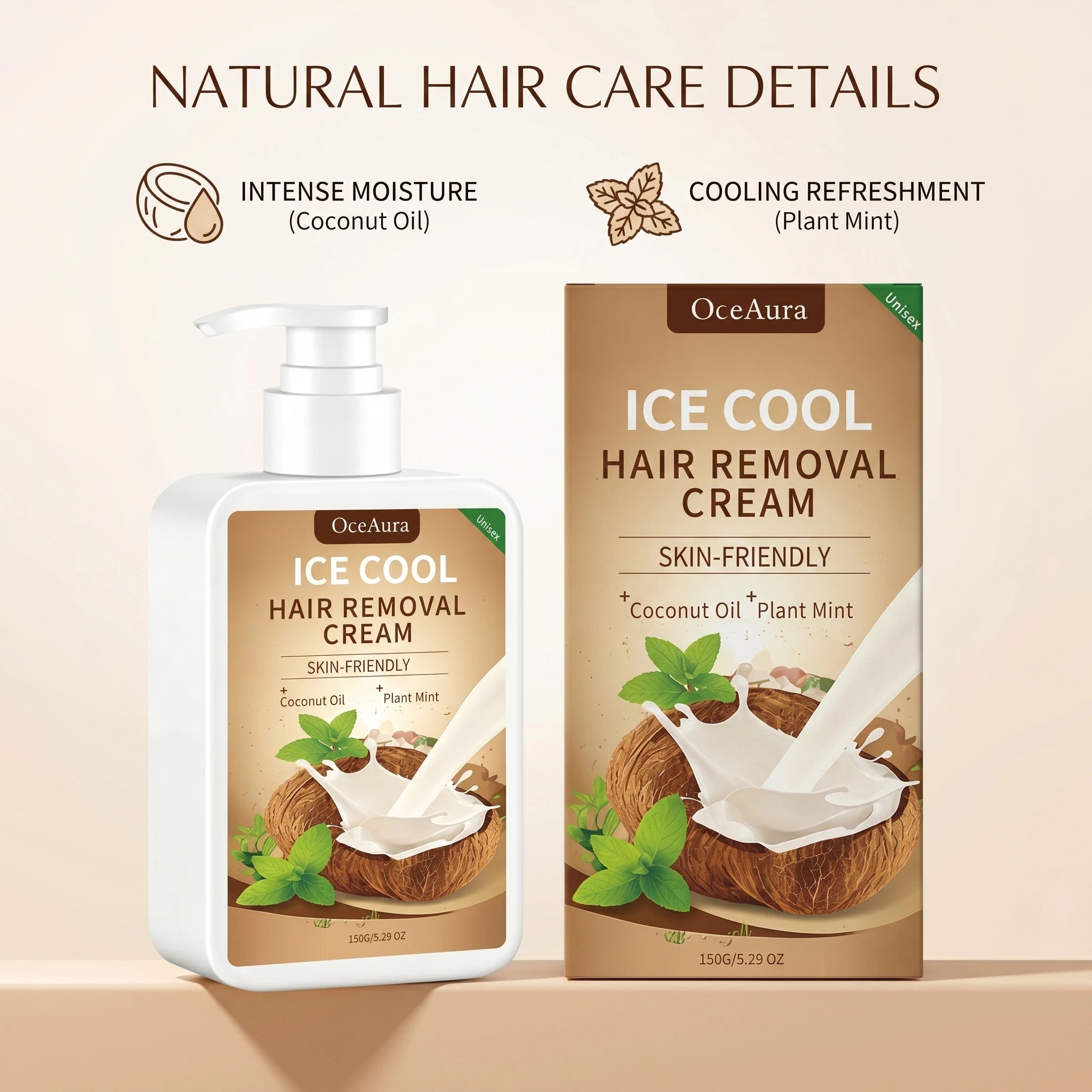 Painless Cooling Hair Removal Cream for Face and Body - 4
