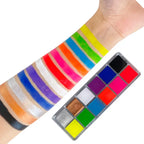 12-Color Professional UV Glow Face and Body Paint Set